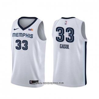Camiseta Memphis Grizzlies Marc Gasol #33 Association Blanco