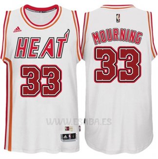 Camiseta Miami Heat Alonzo Mourning #33 Retro Blanco