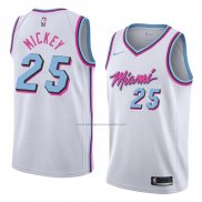 Camiseta Miami Heat Jordan Mickey #25 Ciudad 2018 Blanco