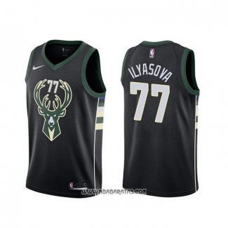 Camiseta Milwaukee Bucks Ersan Llyasova #77 Statement Negro