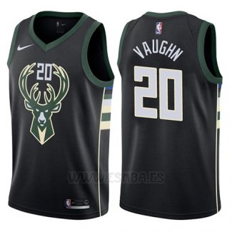 Camiseta Milwaukee Bucks Rashad Vaughn #20 Statement 2017-18 Negro