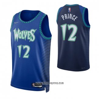 Camiseta Minnesota Timberwolves Taurean Prince #12 Ciudad 2021-22 Azul