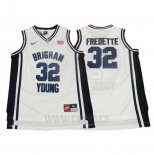 Camiseta NCAA Brigham Young University Jimmer Fredette #32 Blanco