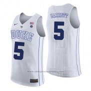 Camiseta NCAA Duke Blue Devils R. J. Barrett #5 Blanco