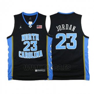 Camiseta NCAA North Carolina Tar Heels Michael Jordan #23 Negro