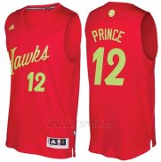 Camiseta Navidad 2016 Atlanta Hawks Taurean Prince #12 Rojo