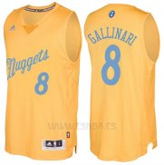 Camiseta Navidad 2016 Denver Nuggets Danilo Gallinari #8 Oro