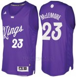 Camiseta Navidad 2016 Sacramento Kings Ben McLemore #23 Violeta