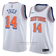 Camiseta New York Knicks Allonzo Trier #14 Statement 2018 Blanco