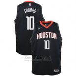 Camiseta Nino Houston Rockets Eric Gordon Statement #10 2017-18 Negro