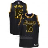 Camiseta Nino Los Angeles Lakers Moritz Wagner Ciudad #15 2017-18 Negro