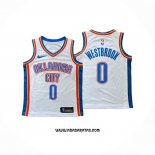 Camiseta Nino Oklahoma City Thunder Russell Westbrook #0 Association 2024-25 Blanco