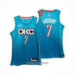 Camiseta Oklahoma City Thunder Carmelo Anthony #7 Ciudad 2018-19 Azul