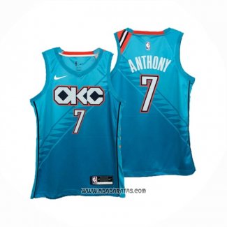 Camiseta Oklahoma City Thunder Carmelo Anthony #7 Ciudad 2018-19 Azul