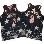 Camiseta Philadelphia 76ers Allen Iverson Hardwood Retro 1997-98 Negro