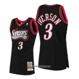 Camiseta Philadelphia 76ers Allen Iverson #3 Mitchell & Ness 1997-98 Negro