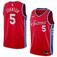 Camiseta Philadelphia 76ers Amir Johnson #5 Statement 2018 Rojo