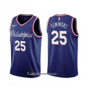 Camiseta Philadelphia 76ers Ben Simmons #25 Ciudad 2019-20 Azul