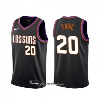 Camiseta Phoenix Suns Dario Saric #20 Ciudad 2019-20 Negro