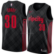 Camiseta Portland Trail Blazers Seth Curry #30 Ciudad 2018 Negro2