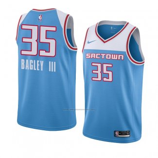 Camiseta Sacramento Kings Marvin Bagley Iii #35 Ciudad 2018-19 Azul