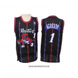 Camiseta Toronto Raptors Tracy Mcgrady #1 Hardwood Classics Negro