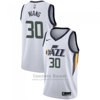 Camiseta Utah Jazz Georges Niang Association #30 2017-18 Blanco