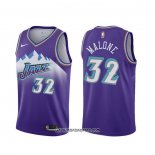 Camiseta Utah Jazz Karl Malone #32 Classic Edition 2019-20 Violeta