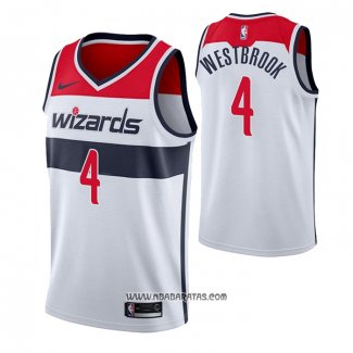 Camiseta Washington Wizards Russell Westbrook #4 Association 2020-21 Blanco