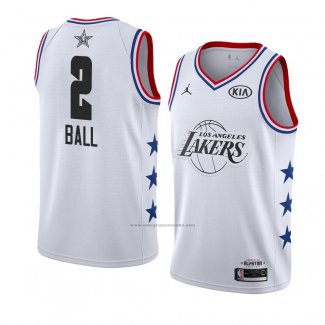 Camiseta All Star 2019 Los Angeles Lakers Lonzo Ball #2 Blanco