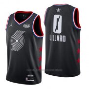 Camiseta All Star 2019 Portland Trail Blazers Damian Lillard #0 Negro