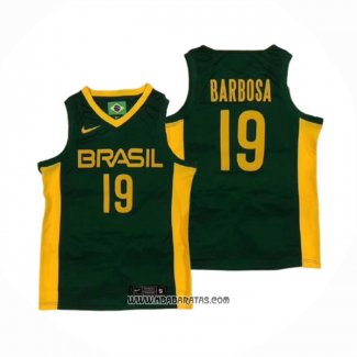 Camiseta Brasil Leandro Barbosa #19 2019 FIBA Baketball World Cup Verde