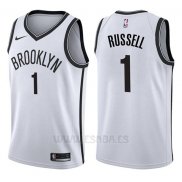 Camiseta Brooklyn Nets D'angelo Russell #1 Association 2017-18 Blanco