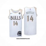 Camiseta Chicago Bulls Matas Buzelis #14 Ciudad 2024-25 Blanco