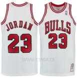 Camiseta Chicago Bulls Michael Jordan #23 Retro 1998 Blanco