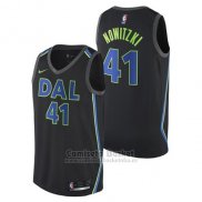 Camiseta Dallas Mavericks 41 Ciudad 2017-18 Negro