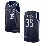 Camiseta Dallas Mavericks Christian Wood #35 Statement 2022-23 Azul