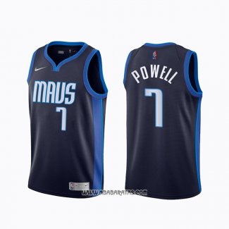 Camiseta Dallas Mavericks Dwight Powell #7 Earned 2020-21 Azul