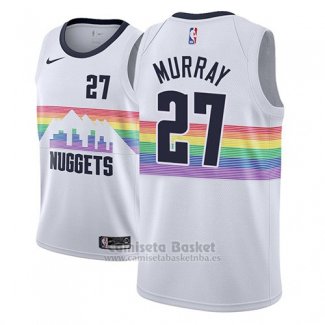 Camiseta Denver Nuggets Jamal Murray #27 Ciudad 2018-19 Blanco