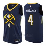 Camiseta Denver Nuggets Paul Millsap #4 Ciudad 2017-18 Azul