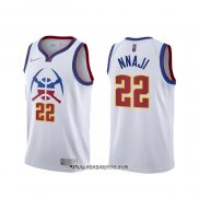 Camiseta Denver Nuggets Zeke Nnaji #22 Earned 2020-21 Blanco