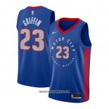 Camiseta Detroit Pistons Blake Griffin #23 Ciudad 2020-21 Azul