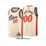 Camiseta Detroit Pistons Personalizada Ciudad 2024-25 Amarillo