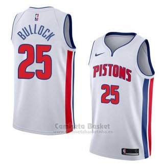 Camiseta Detroit Pistons Reggie Bullock #25 Association 2018 Blanco