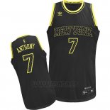 Camiseta Electricidad Moda New York Knicks Carmelo Anthony #7 Negro