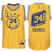 Camiseta Golden State Warriors Harrison Barnes #34 Retro City Bus Amarillo