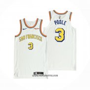 Camiseta Golden State Warriors Jordan Poole #3 Classic Autentico Blanco