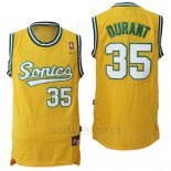 Camiseta Historic Seattle SuperSonics Kevin Durant #35 Amarillo