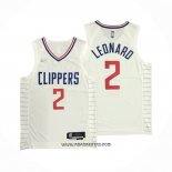 Camiseta Los Angeles Clippers Kawhi Leonard #2 Association 2020-21 Autentico Blanco