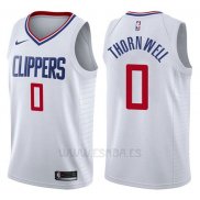 Camiseta Los Angeles Clippers Sindarius Thornwell #0 Association 2017-18 Blanco